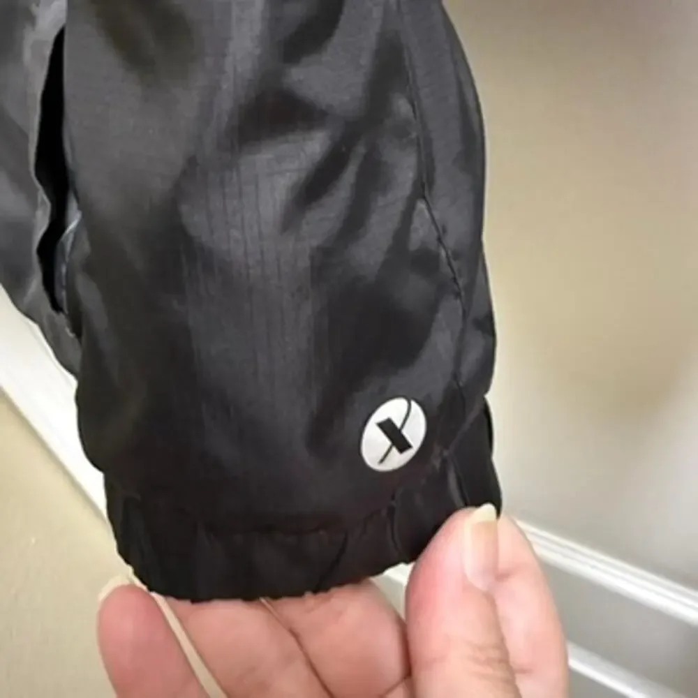 Xersion Boys Jacket Gray Black Neon Green‎ XS 6 7 Full Zip Windbreaker Fleece